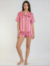 Luxe Satin Stripe Pyjama Shirt