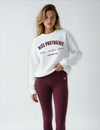 City Lifestyle Sweatshirt In White Burgundy