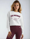 City Lifestyle Sweatshirt In White Burgundy