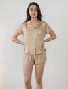 On Set Studios Women’s Pyjama Shorts in Champagne