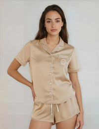 On Set Studios Women’s Pyjama Top In Champagne