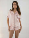 On Set Studios Women’s Pyjama Shorts in Blush