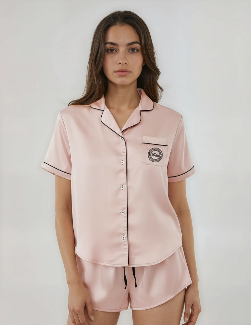 On Set Studios Women’s Pyjama Top in Blush