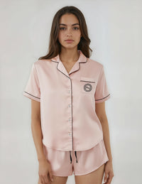 On Set Studios Women’s Pyjama Shorts in Blush