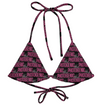 Miss Photogenic Logo Print Bikini Top - Berry
