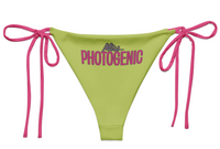 All-over print recycled string bikini bottom