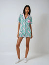 Miss Photogenic Brand Pattern Pyjama Shorts - Mint