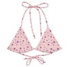 Ditsy Flower Logo Print Bikini Top - Blush