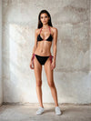 Contrast Tie Bikini Top - Pink