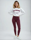 City Lifestyle Sweatshirt In White Burgundy