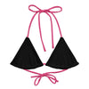 Contrast Tie Bikini Top - Pink