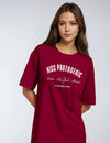 City Lifestyle T-Shirt In Burgundy