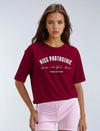 City Lifestyle T-Shirt In Burgundy