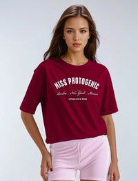City Lifestyle T-Shirt In Burgundy