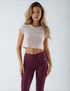 Join The Set Crop Graphic Tee in Ice Muted Pink