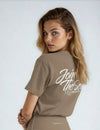 Join The Set Graphic T-shirt in Bronzed Olive