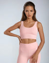 Signature Crop Tank Top In Rose Pink