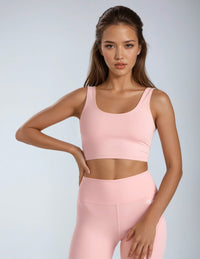 Signature Crop Tank Top In Rose Pink