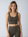 Signature Crop Tank Top in Chocolate