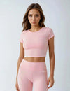 Signature Join The Set Crop Tee in Rose Pink