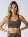 Signature Padded Sports Bra in Chocolate