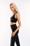 Black Miss Photogenic® Gold Foil Logo Crop Top,  - Miss Photogenic