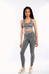 Grey Gold Foil Logo Crop Top