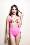 Sizzling Seeker Of Style One Piece Monokini (Pink/Orange) (GOLD Collection), monokini - Miss Photogenic