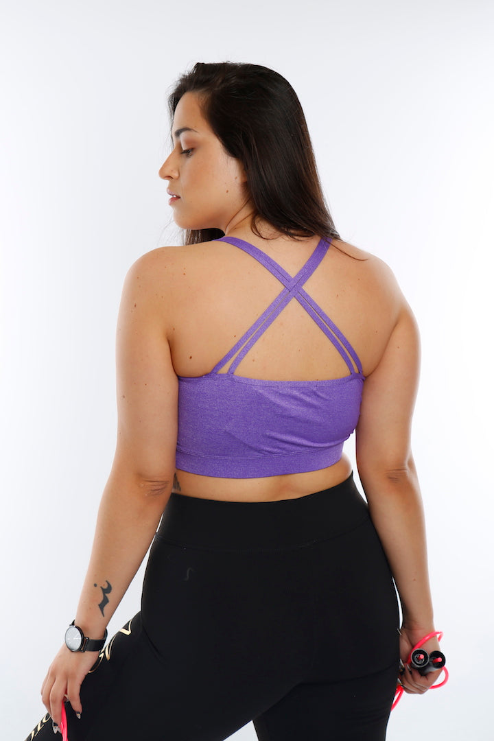 Lavender Miss Photogenic® Love Logo Gold Foil Crop Top, crop top - Miss Photogenic