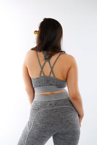 Grey Miss Photogenic® Gold Foil Logo Crop Top, crop top - Miss Photogenic